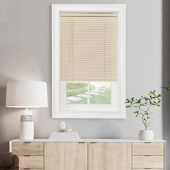 Achim Cordless Mini Blinds 42"x64" - Alabaster Light Filtering Kid-Safe - Picture 1 of 6